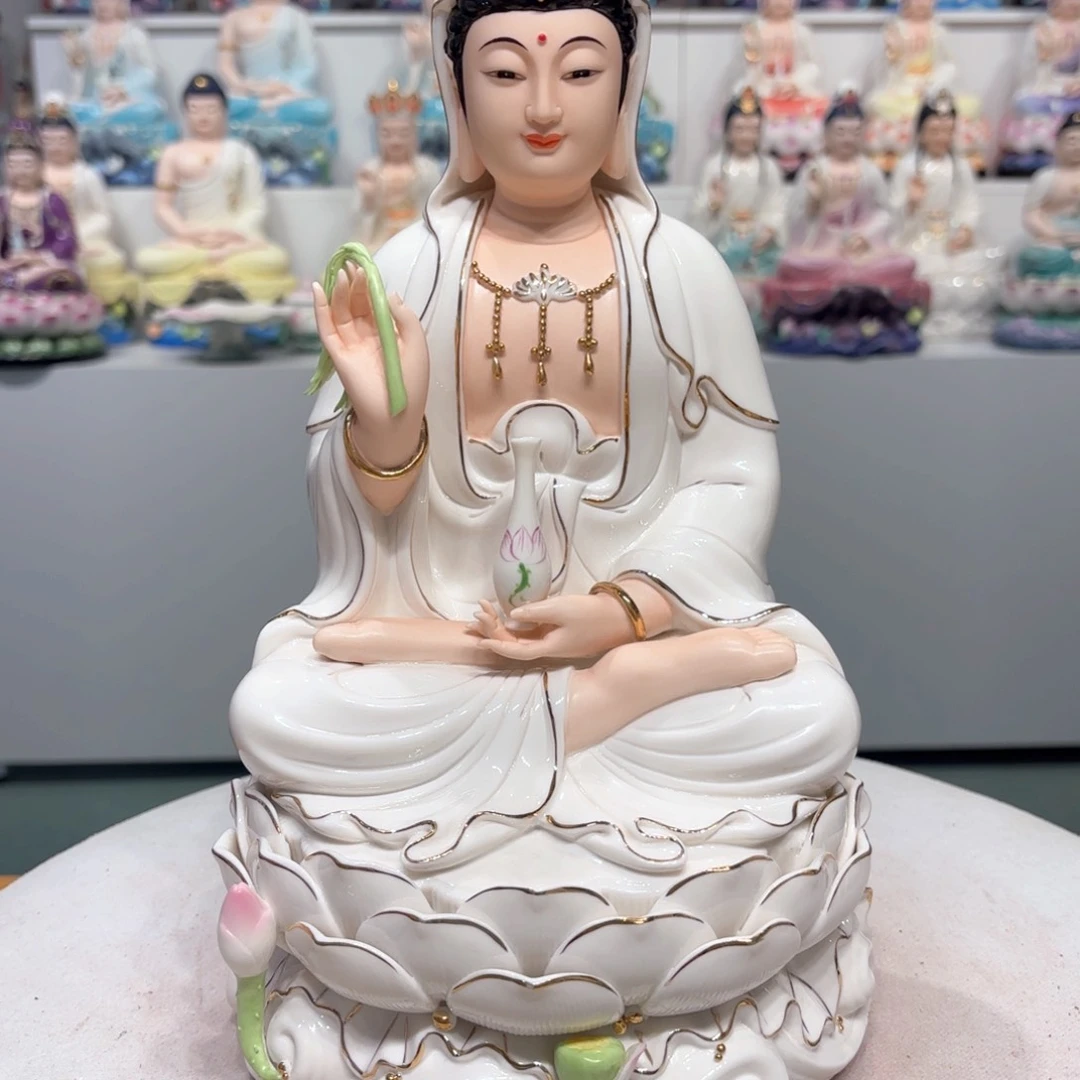 摆件瓷摆件观音12吋