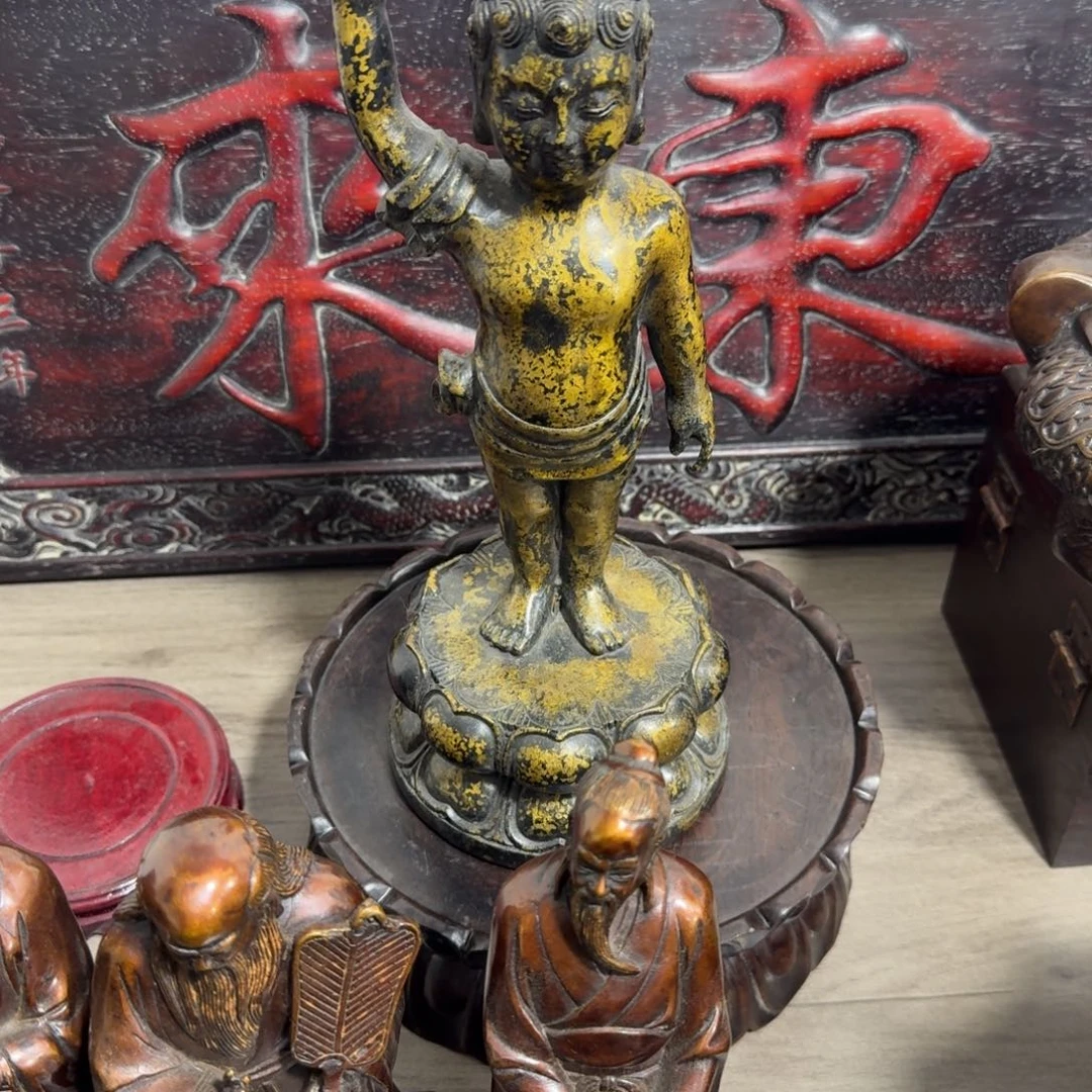 中***室铜王子桌面摆件热卖