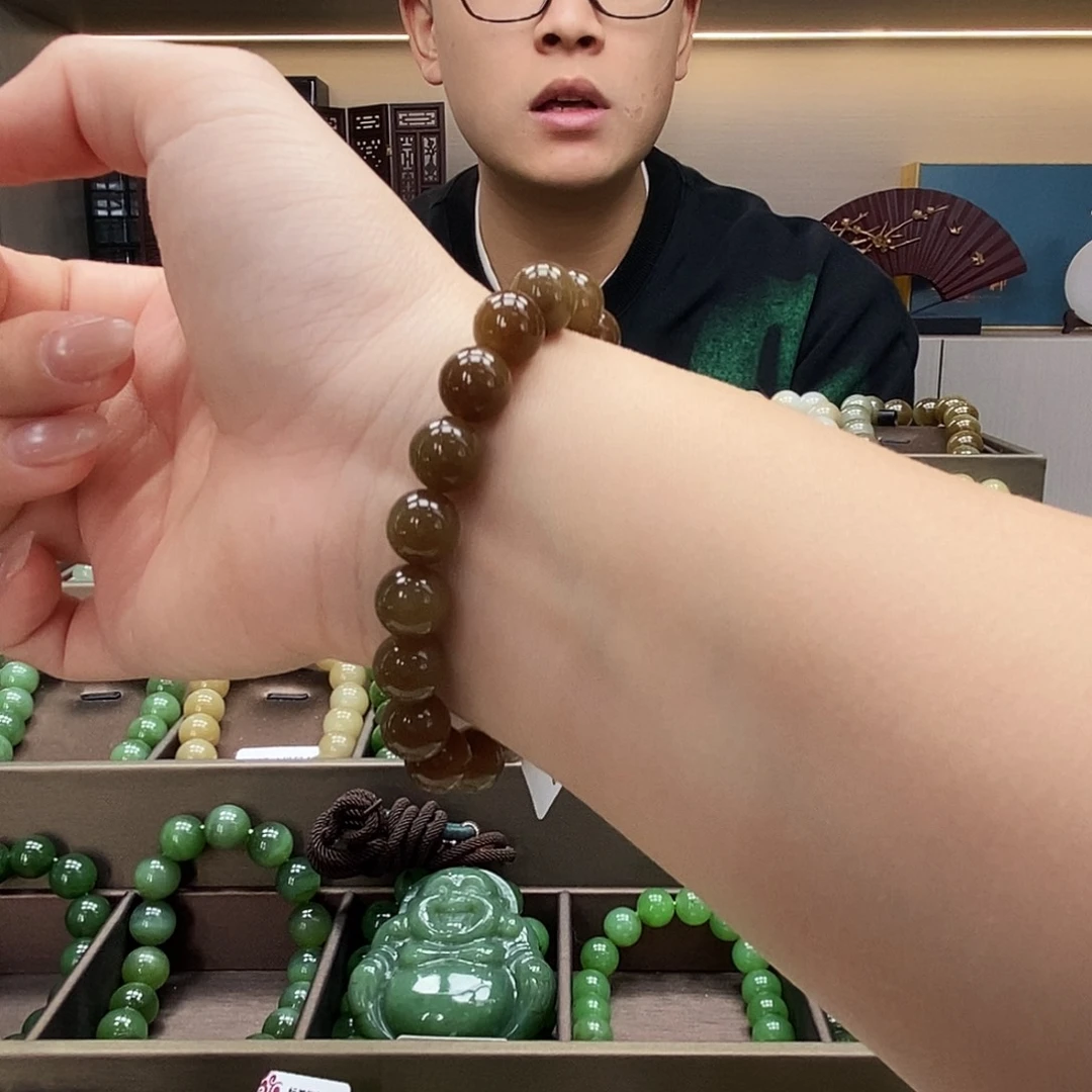 和田玉未镶嵌手串糖料10