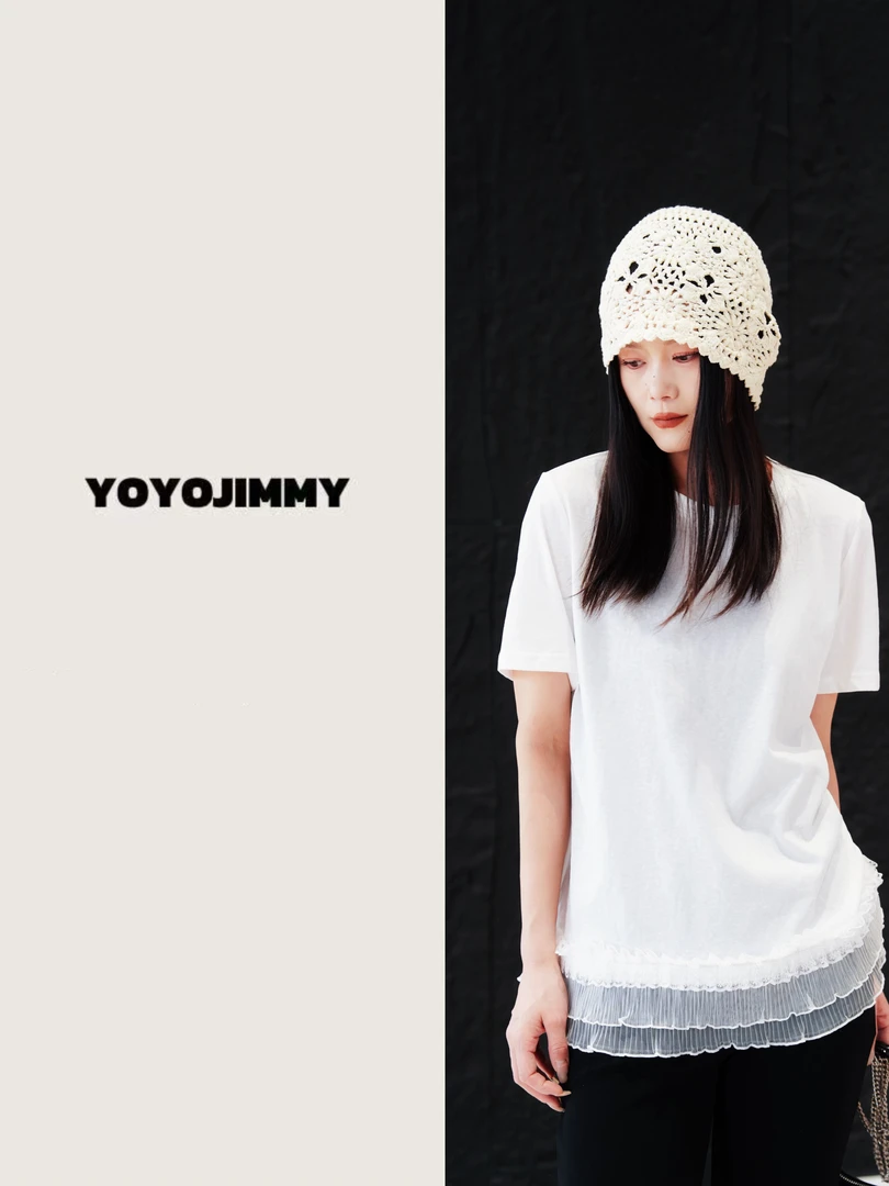 YOYO 短袖T653花边短袖