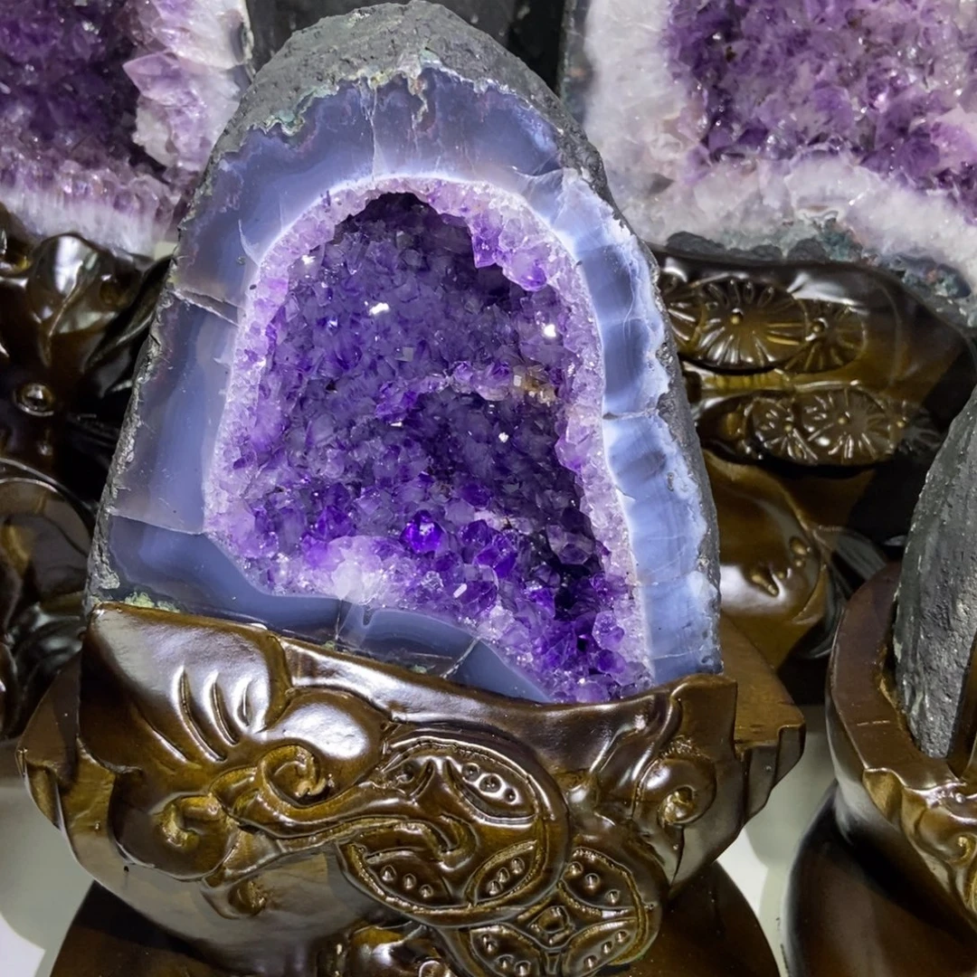 摆件紫晶未镶嵌水晶