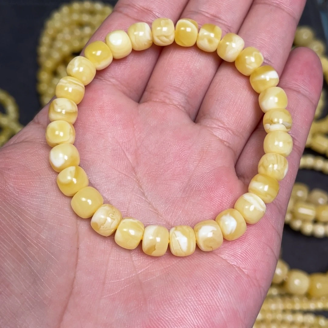 蜜蜡未镶嵌裸石蜜蜡手串8.mm