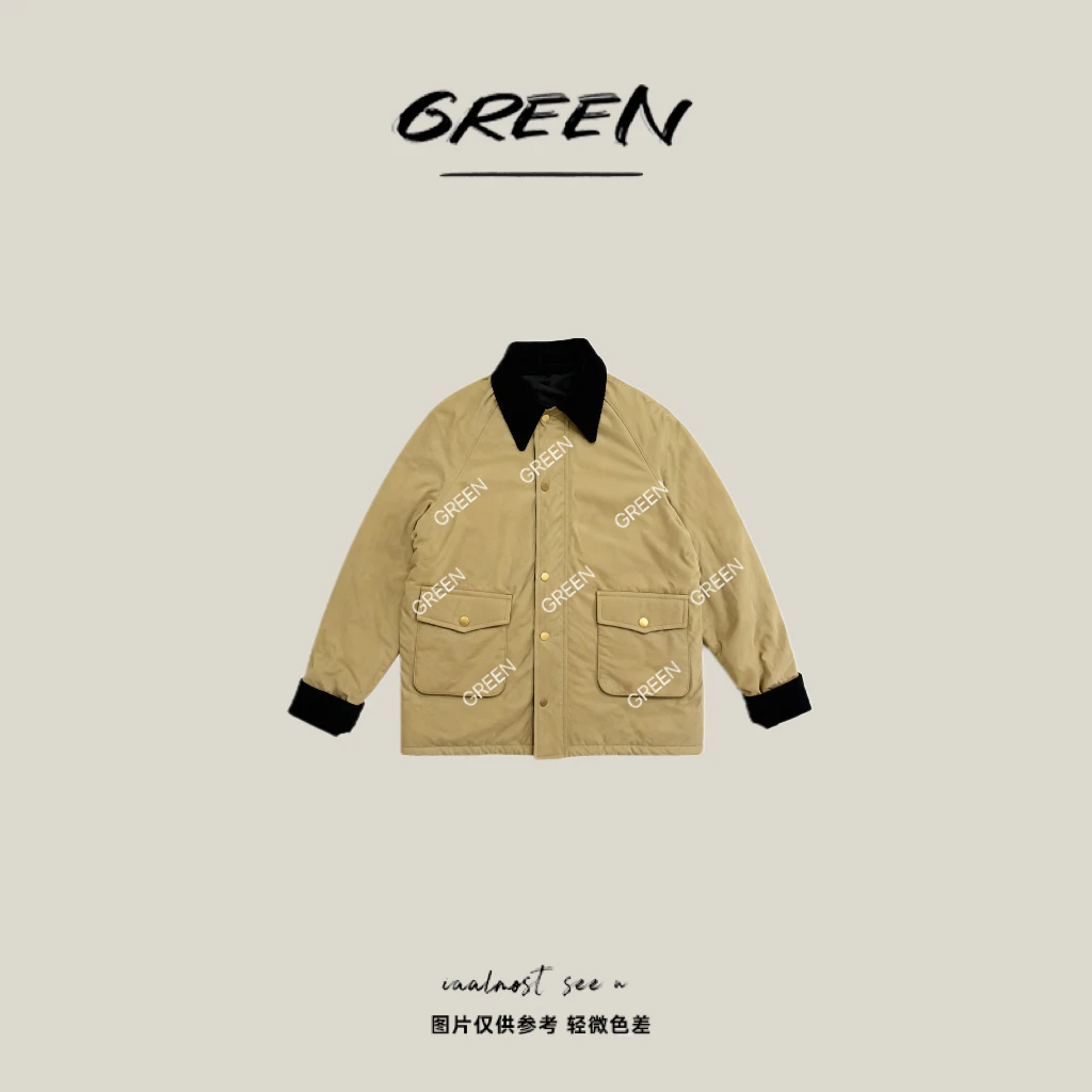【GREEN】韩里韩气~韩版冬季宽松加绒棉服外套