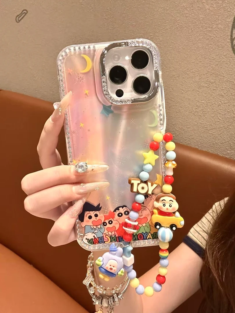 【自带相机保护按键】可爱蜡笔小新适用苹果16/15/14防摔手机壳