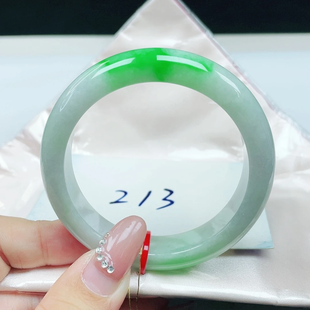 翡翠未镶嵌手镯 正圈52+