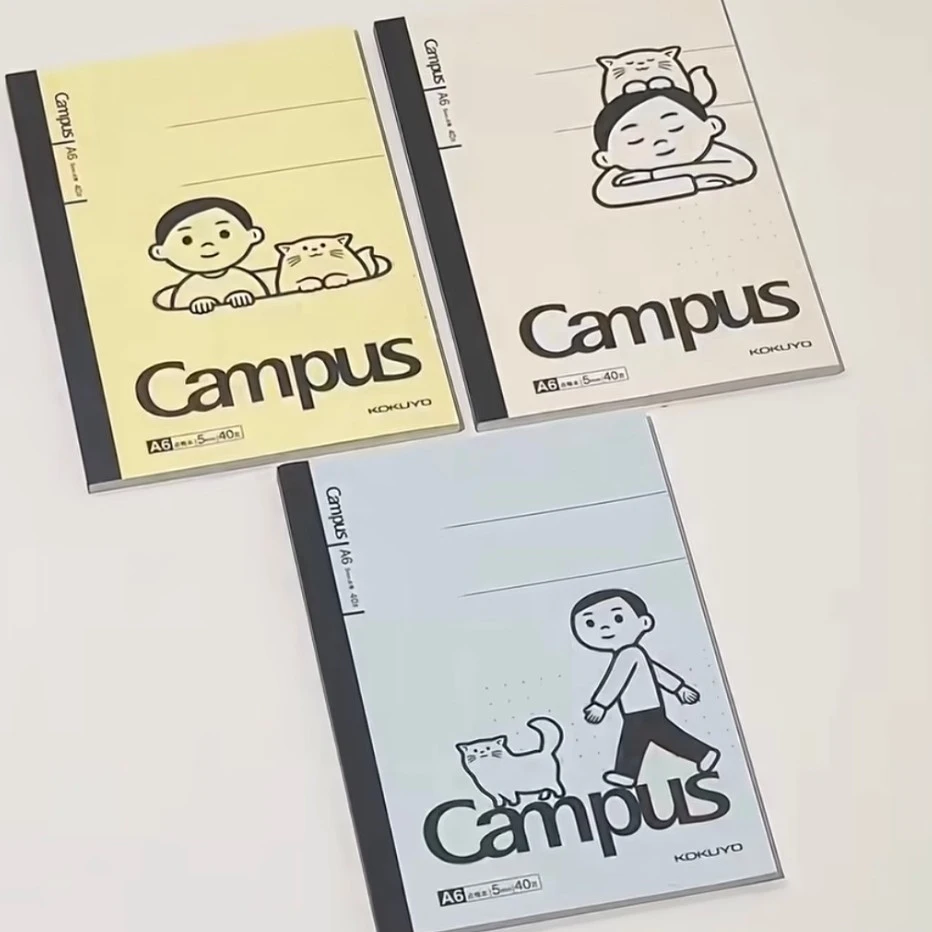 【3本A6】猫与少年第四弹Noritake联名款Campus无线胶装本记事本A6