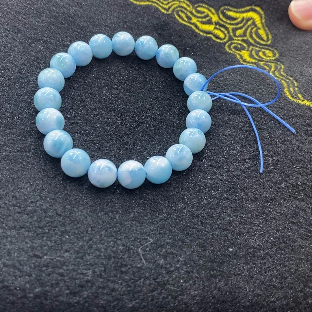针钠钙石（海纹石）未镶嵌手链手串