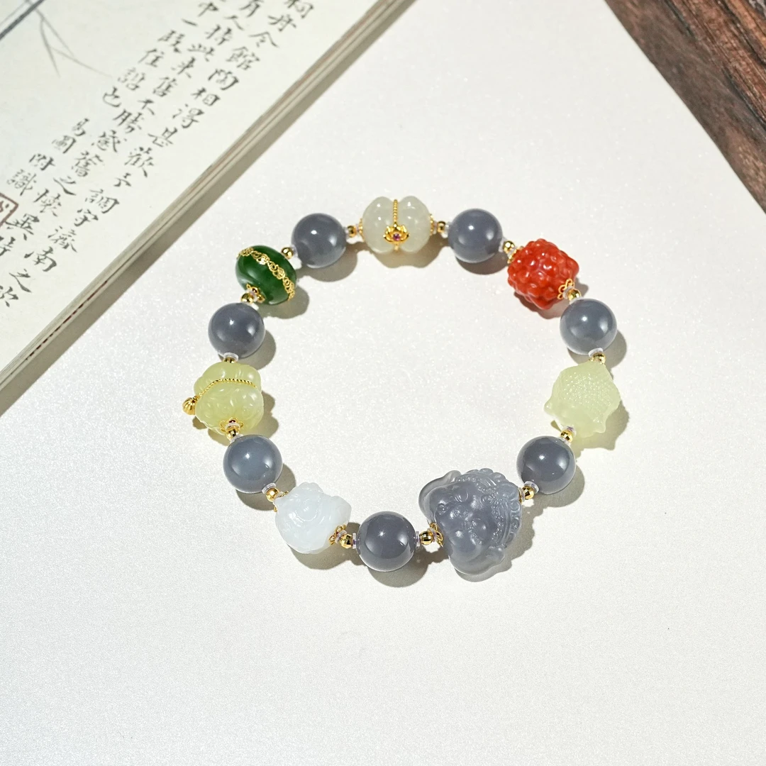 天然和田玉多宝手串 YC0620622