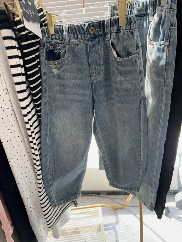 唐小悠 童装定制款 2024小悠同款样衣牛仔裤H6010