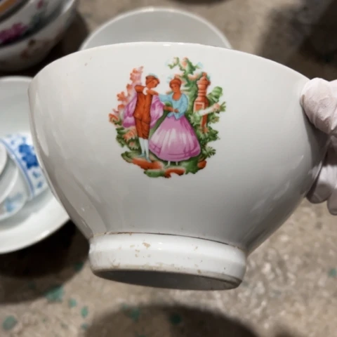 醴陵高温瓷老瓷7寸微瑕惟****少