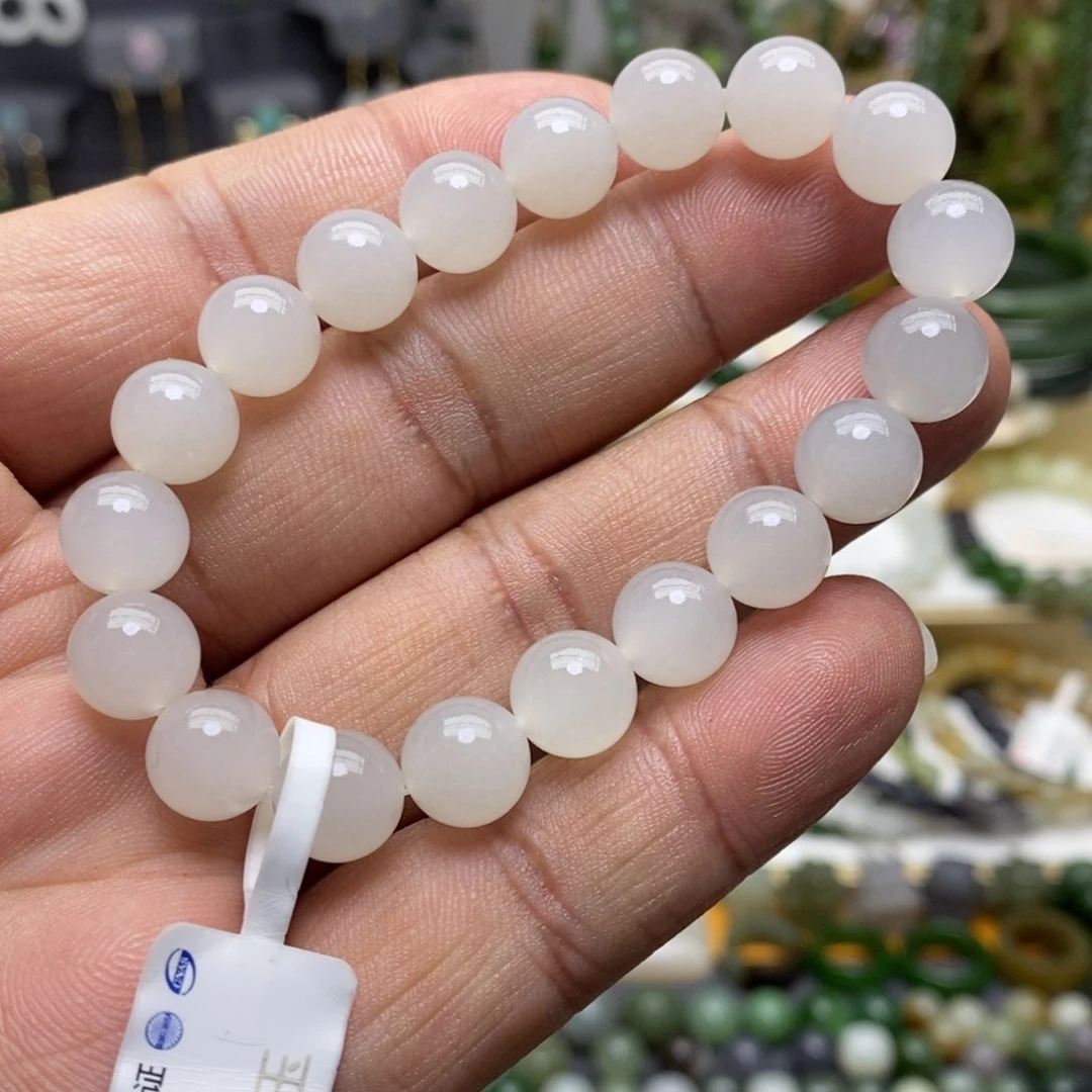和田玉（白玉）手链未镶嵌73