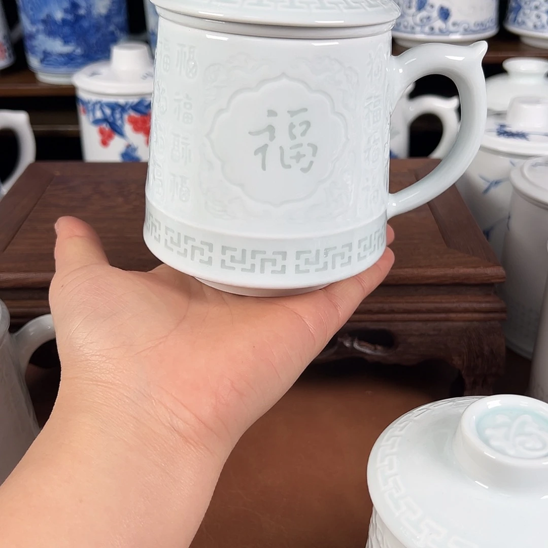 景德镇高温陶瓷办公杯