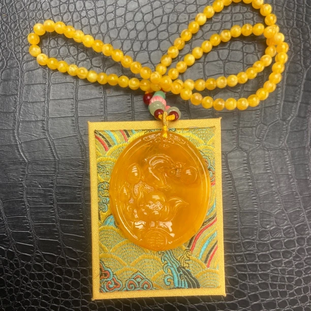 【镇店收藏 正品保障】 521精美鱼戏莲花吊坠欧若风