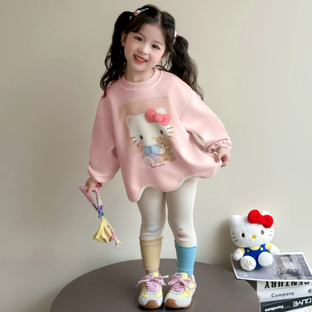 女童春秋款休闲韩版卫衣套装2025新款女宝宝洋气开学季秋装两件套