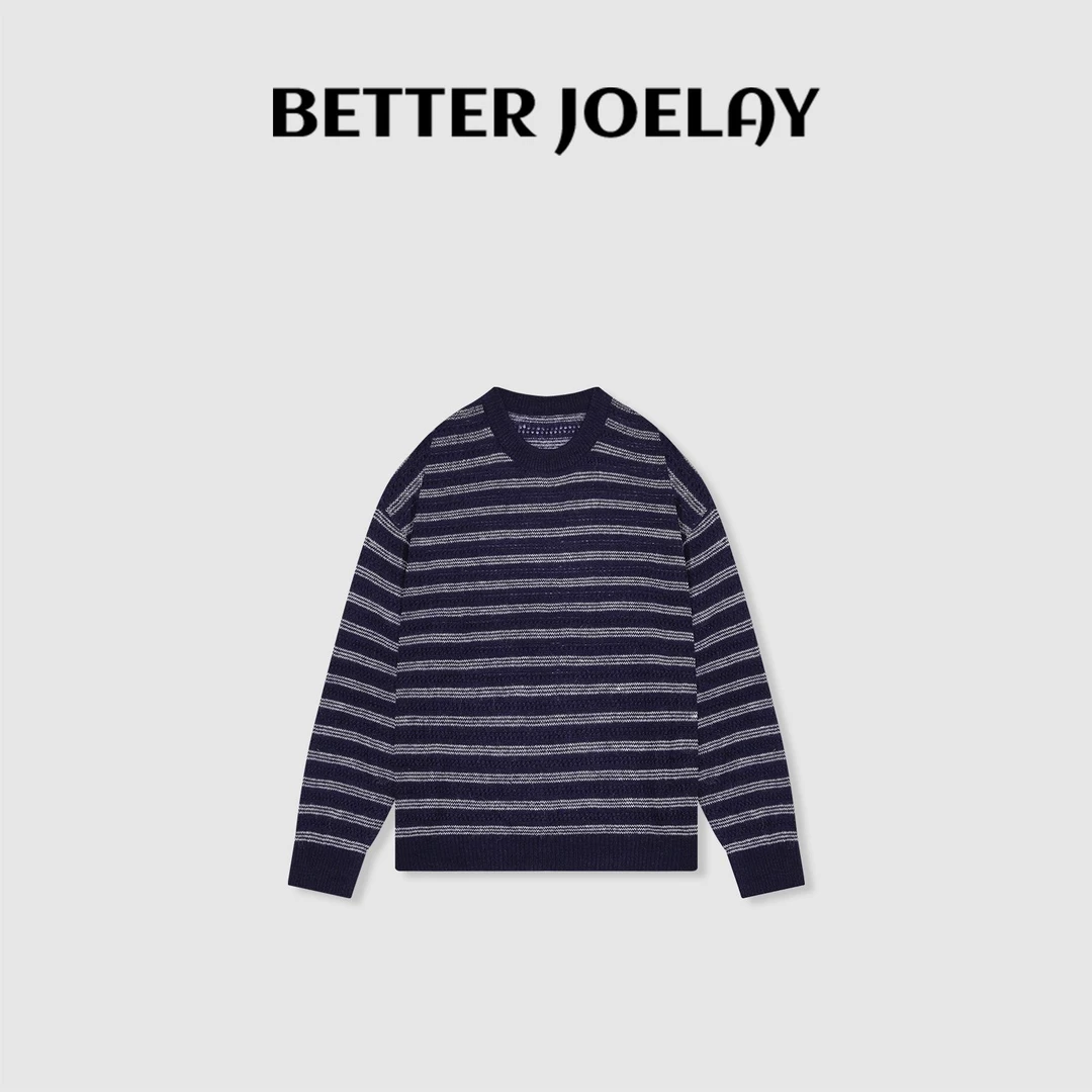 BETTER JOELAY-【线条针织衫】羊毛时尚百搭长袖针织衫LL5997