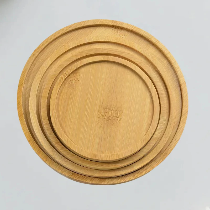 圆形楠竹杯垫掐丝手工diy珐琅底胚 创意托盘小方形竹制简约隔热垫
