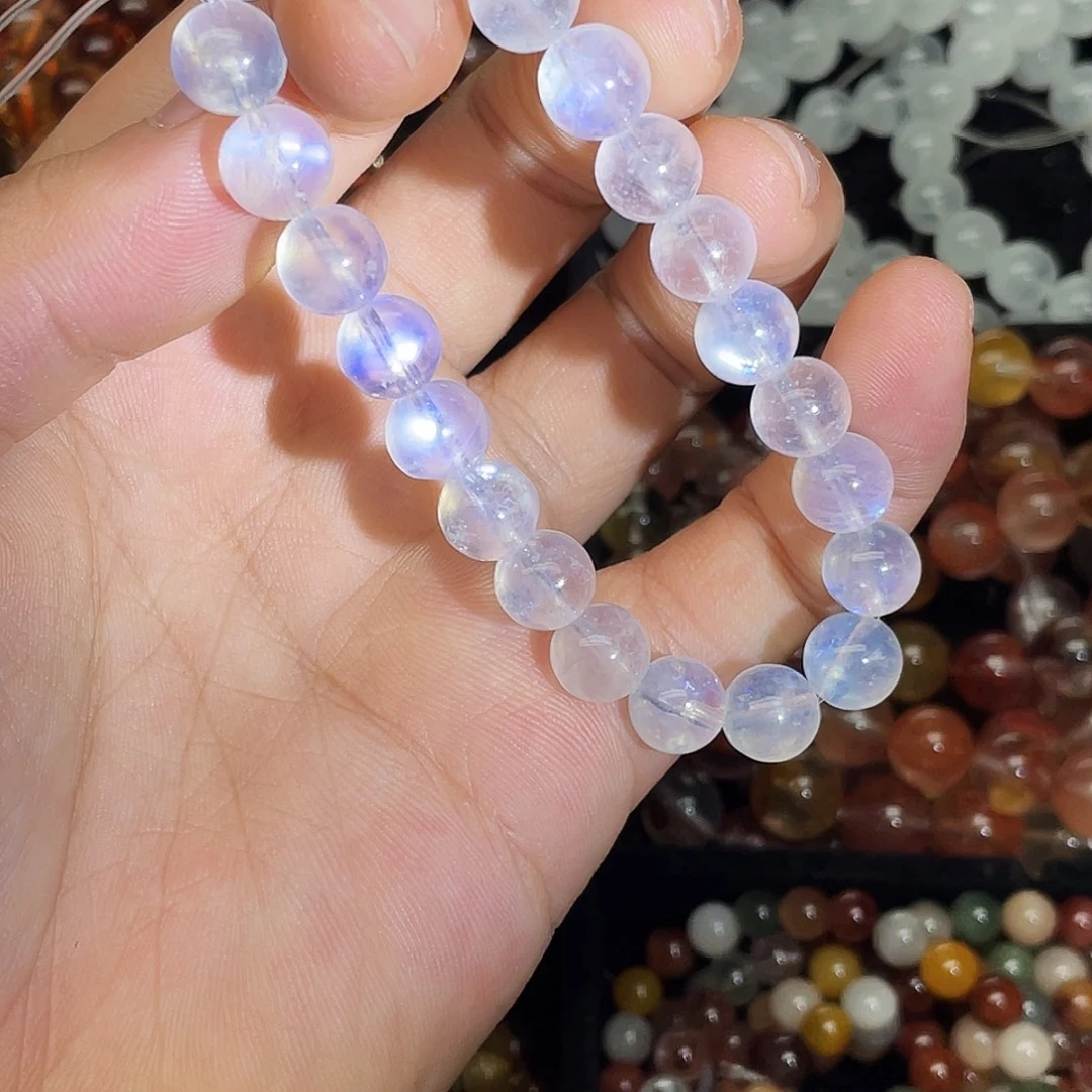未镶嵌手链水晶蓝月光8.9
