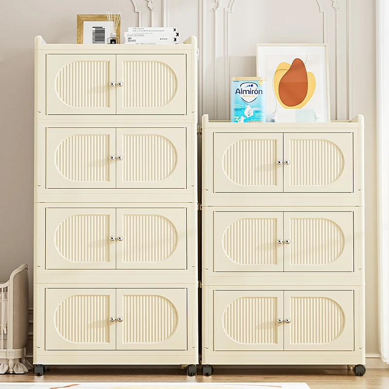 新疆包邮西藏包邮安家日记【50面宽破价】折叠收纳柜多层家用免安装