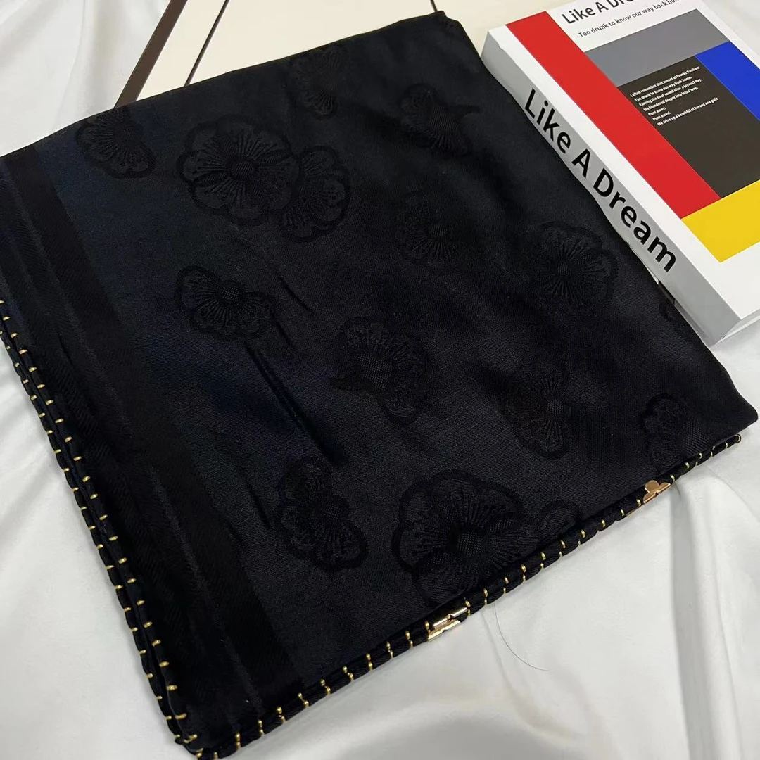 140丝毛方巾-巴黎之约   手工掐丝定制丝巾