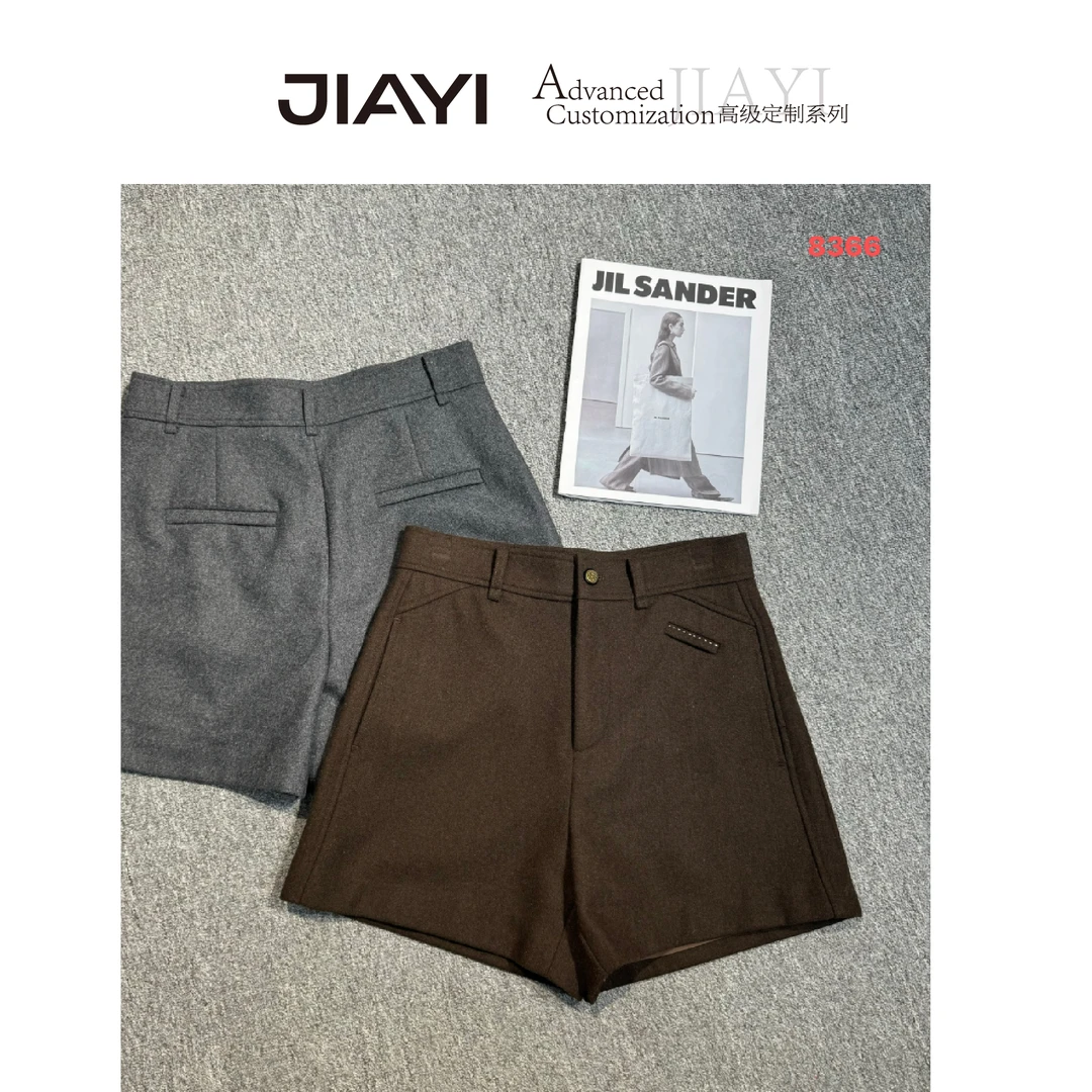【JIAYI】秋冬新款时髦百搭羊毛短裤 JY-08W8366