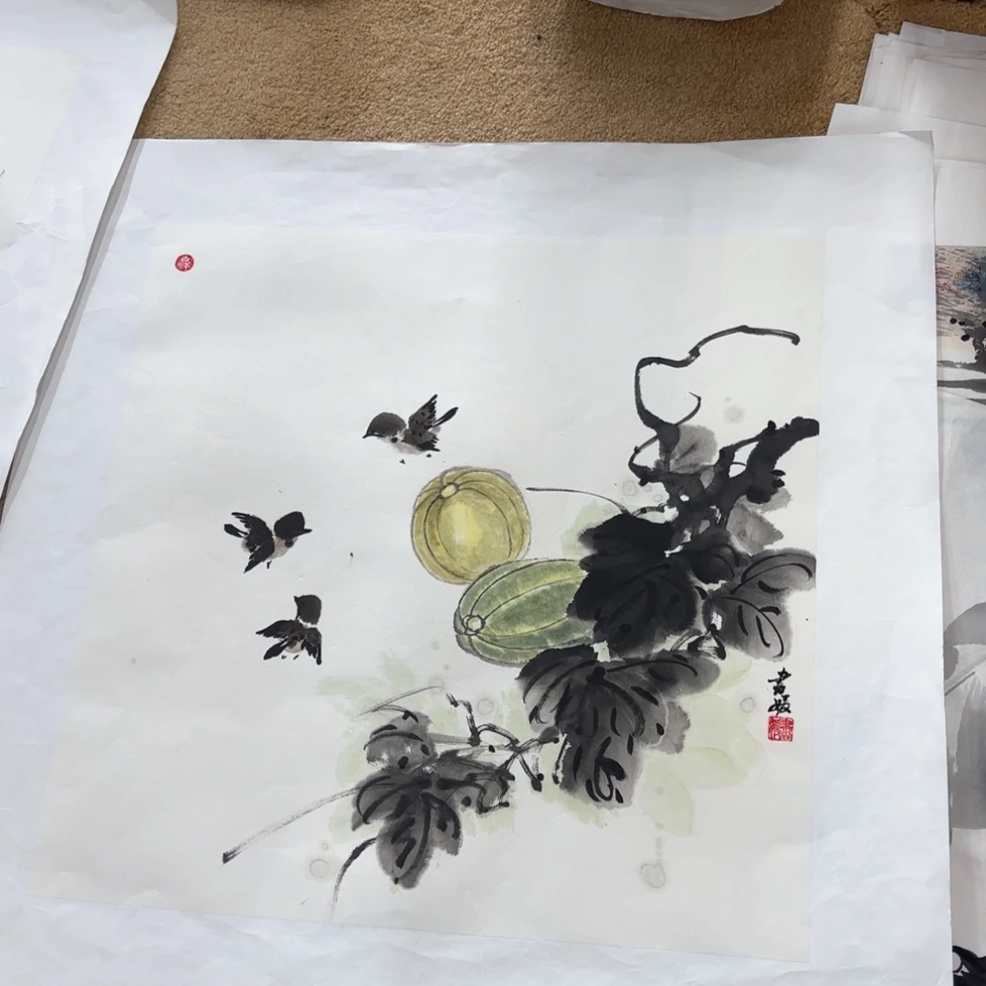 国画陈书媛50斗方童