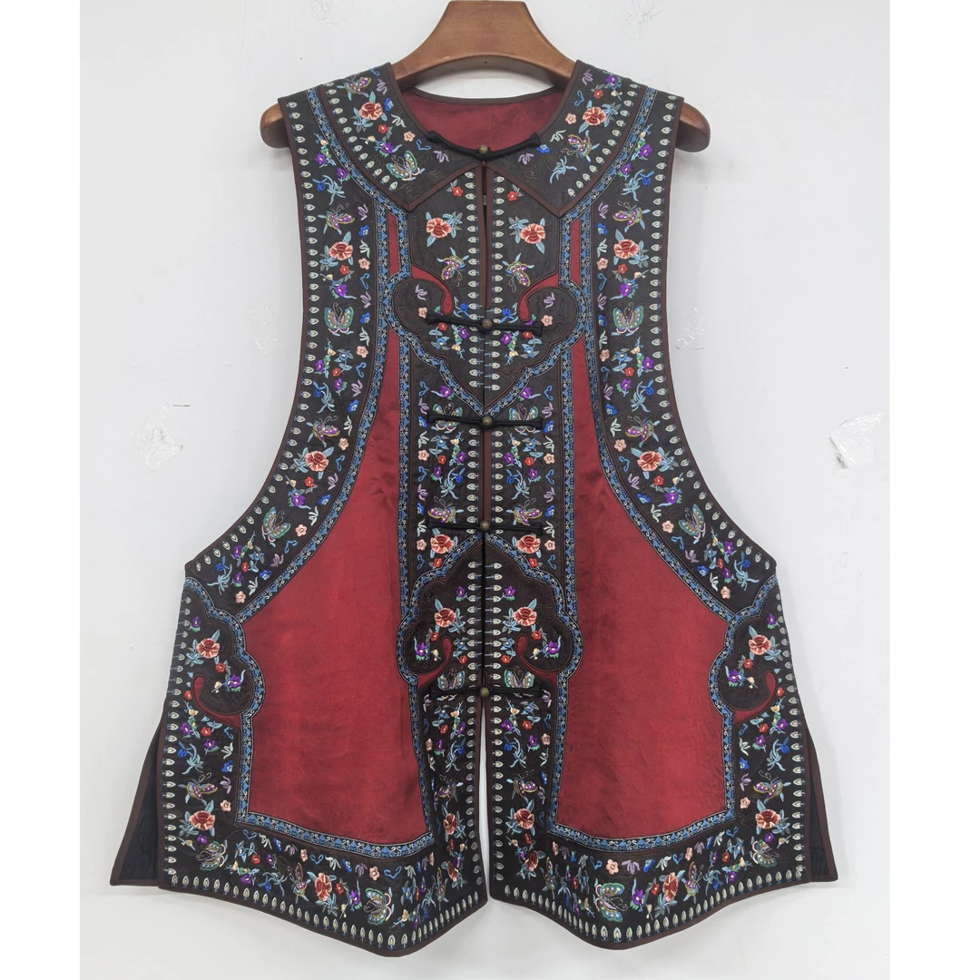 【百花齐放】复古香云纱50姆米锻龟刺绣如意马甲