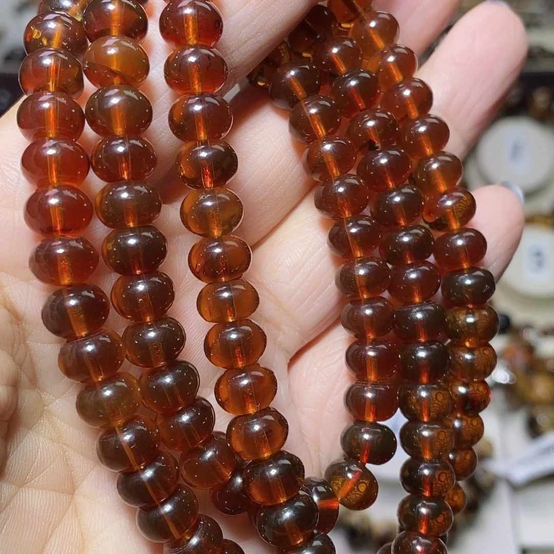 琥珀未镶嵌裸石血珀8m