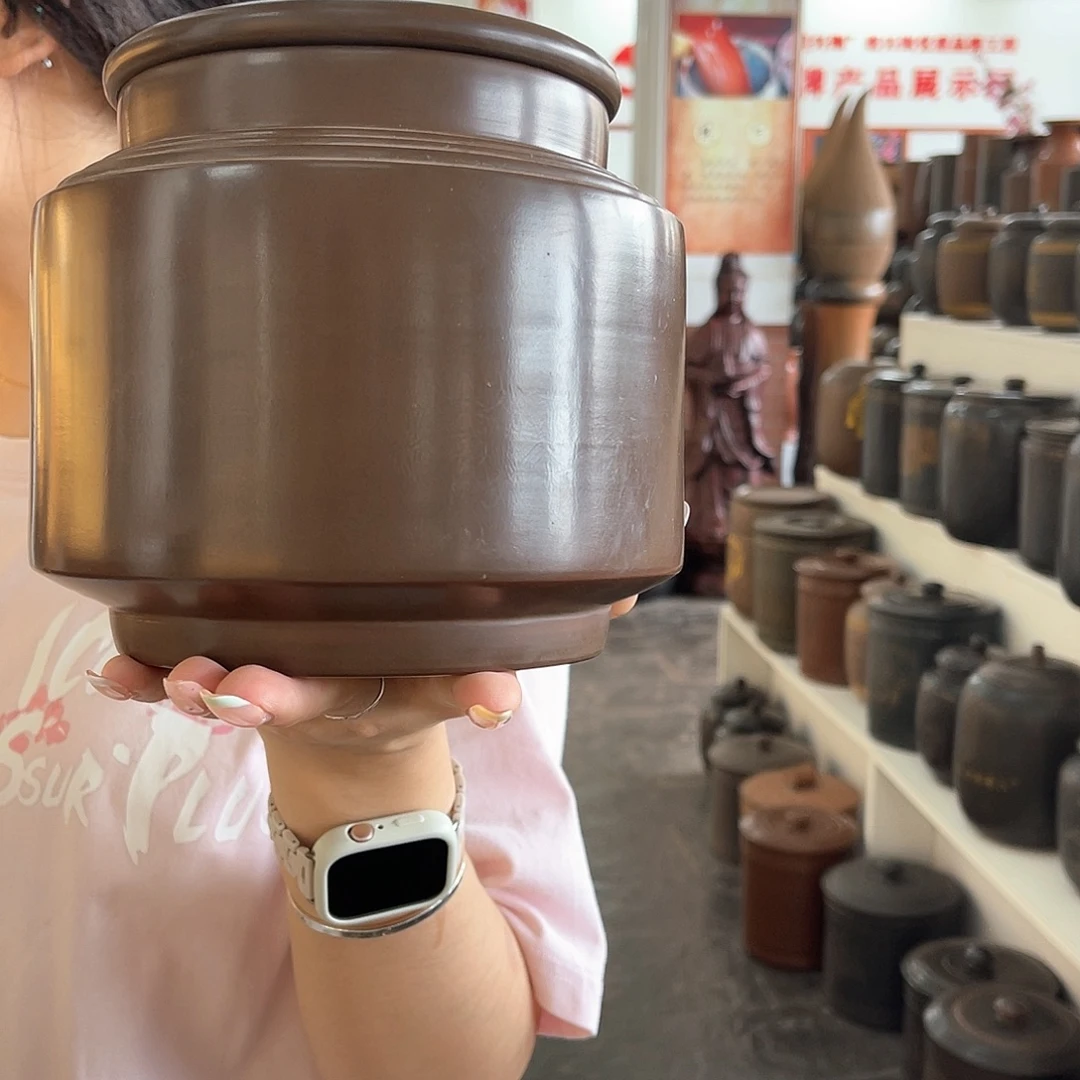钦州坭兴陶原矿原泥 茶叶罐 一斤装