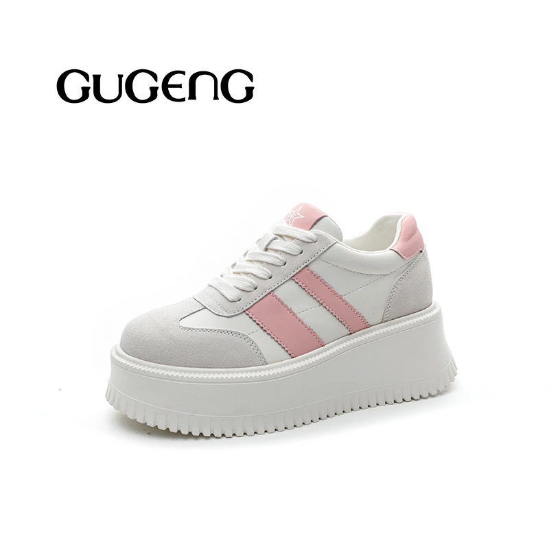 GUGENG/古耕6公分时尚休闲鞋运动四季款系蕤带舒适夏季韩版50018