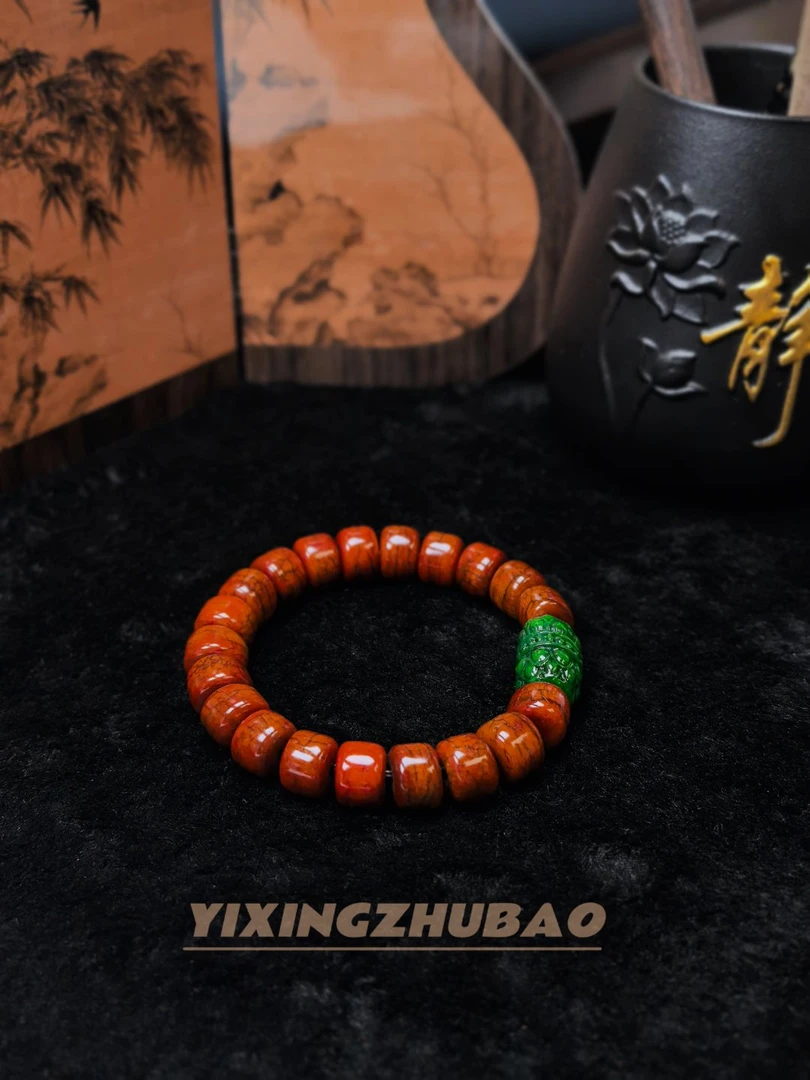 非金属珐琅手链 藏式精美高端手串 老翠