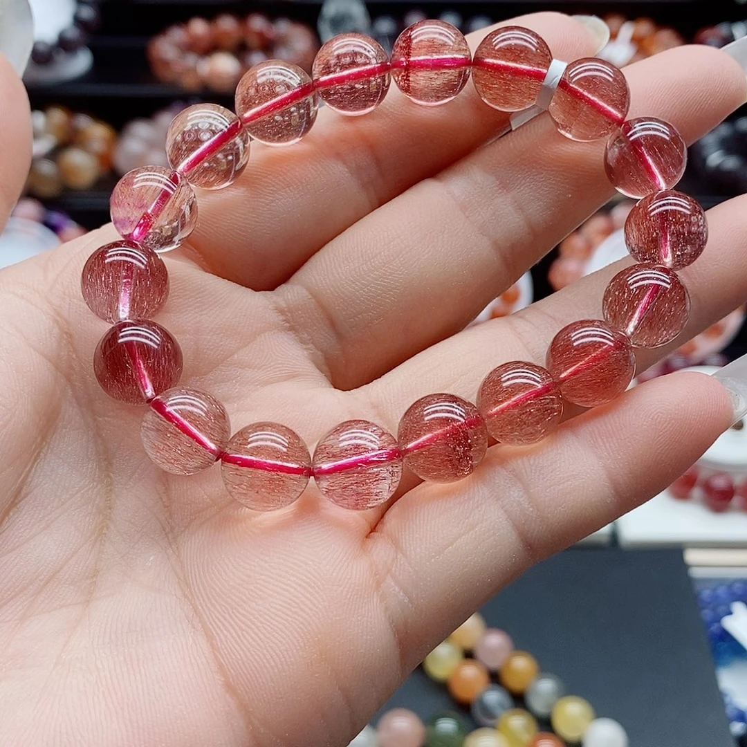 未镶嵌手链烟晶金沙红超七