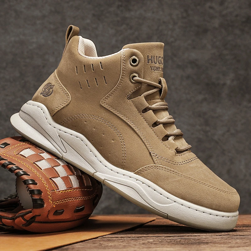 男鞋2025秋冬新款高帮马丁靴时尚百搭运动鞋复古大码户外休闲鞋男