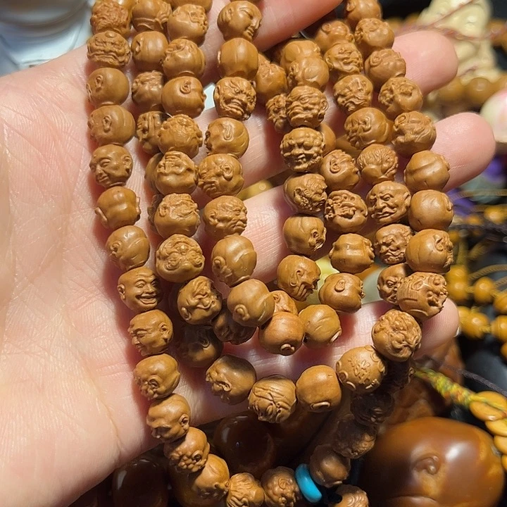 手串/手链橄榄核龙纹108罗汉