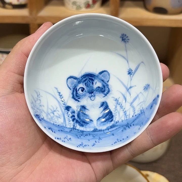 双饮款陶瓷十里花涧