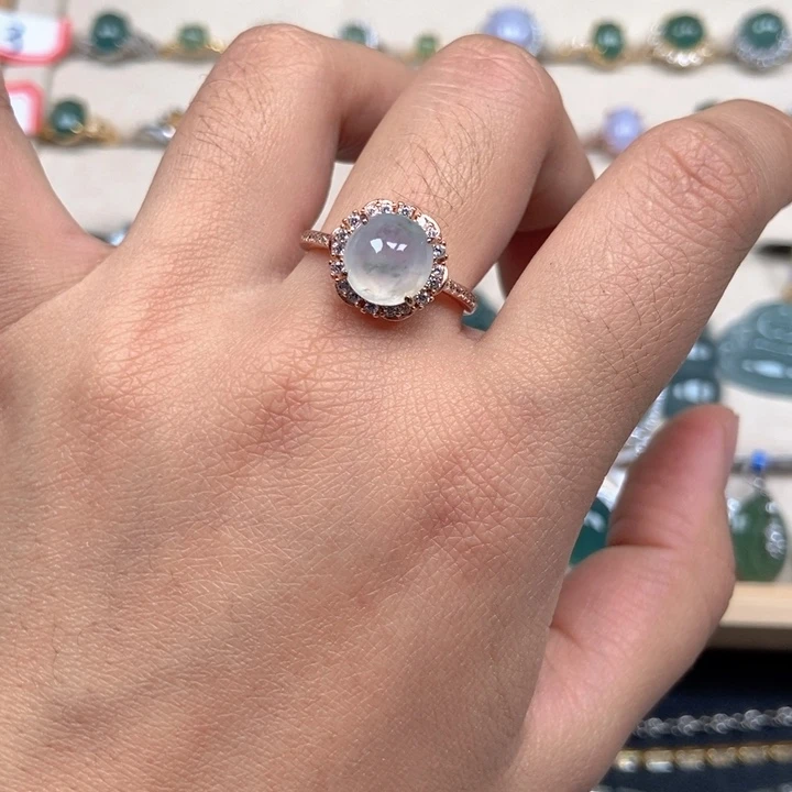 翡翠未镶嵌戒指戒指