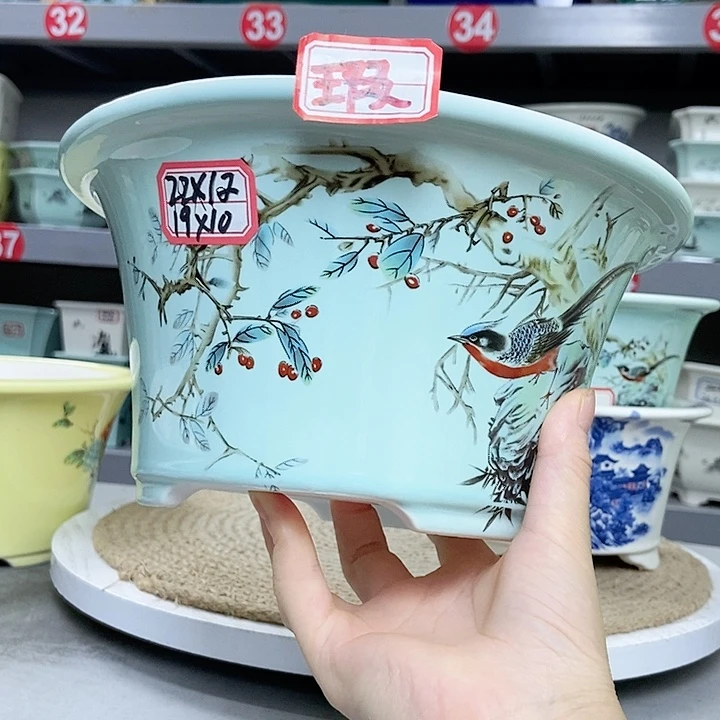 ****待紫砂花瓶紫砂花盆