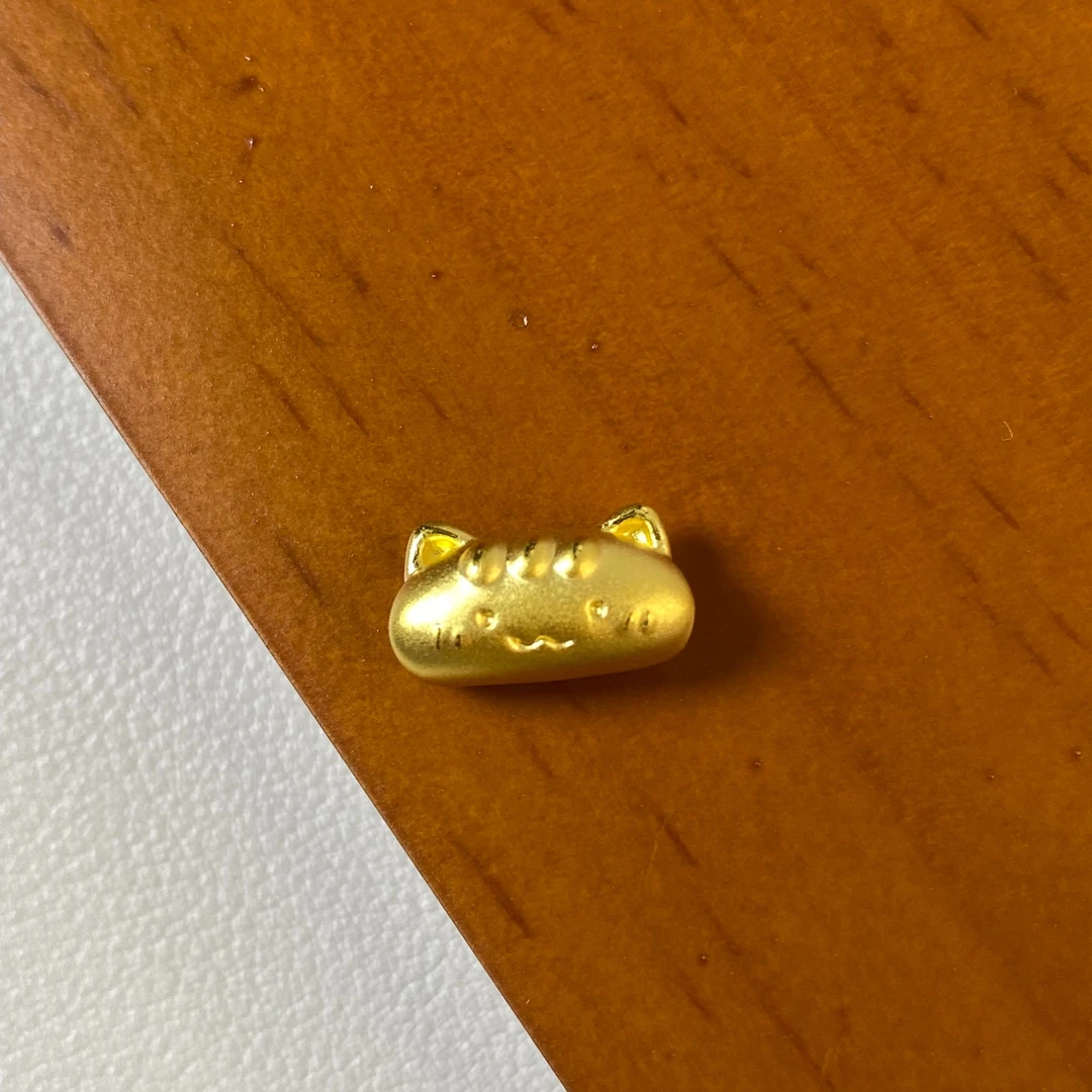 黄金足金999小克重转运珠手链配件法棍猫060
