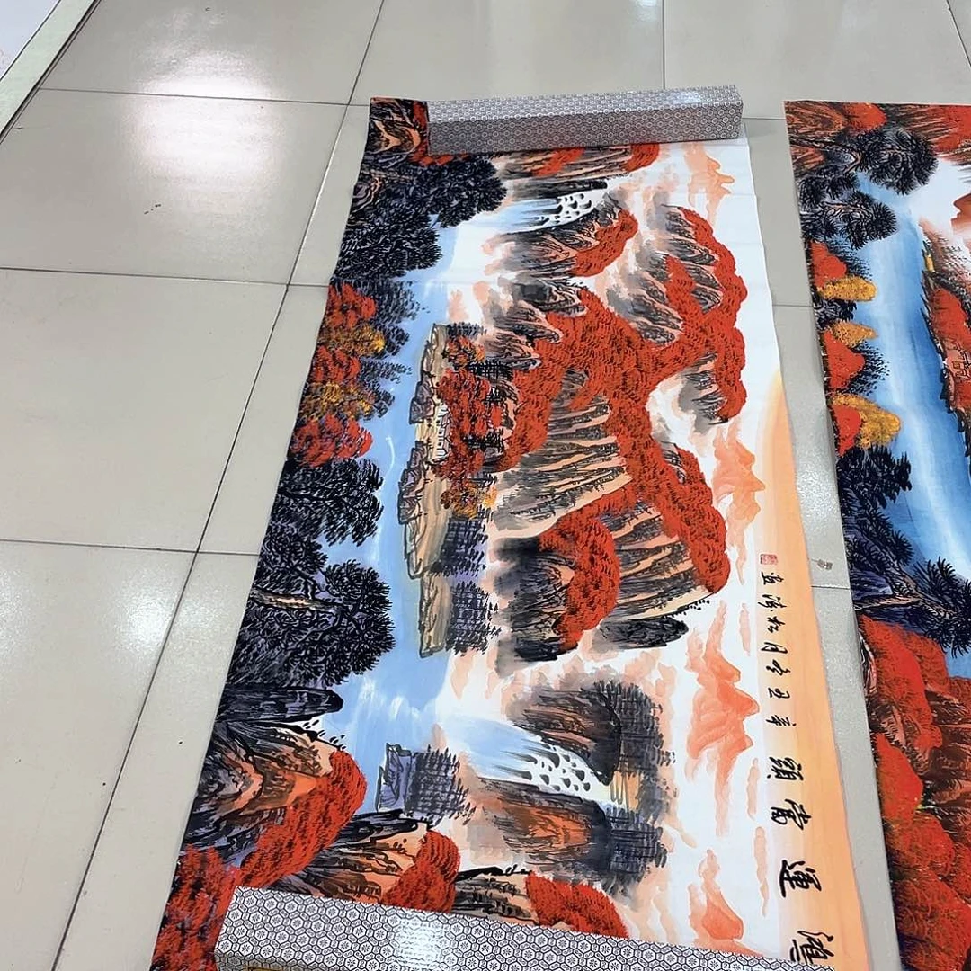 国画纯手绘宣纸画心花鸟山水
