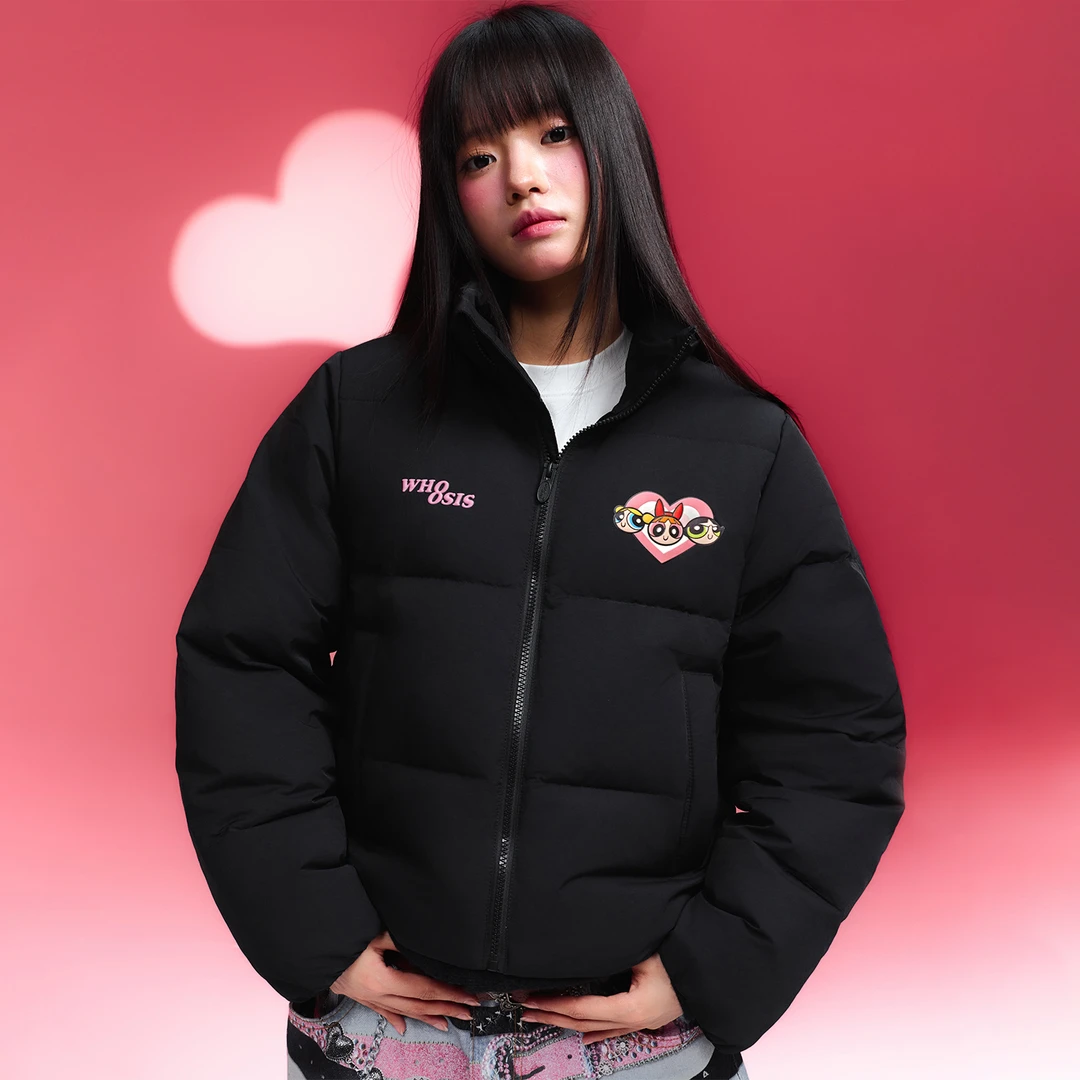 【飞天小女警联名】WHOOSIS短款羽绒服冬季加厚男女外套时尚潮流