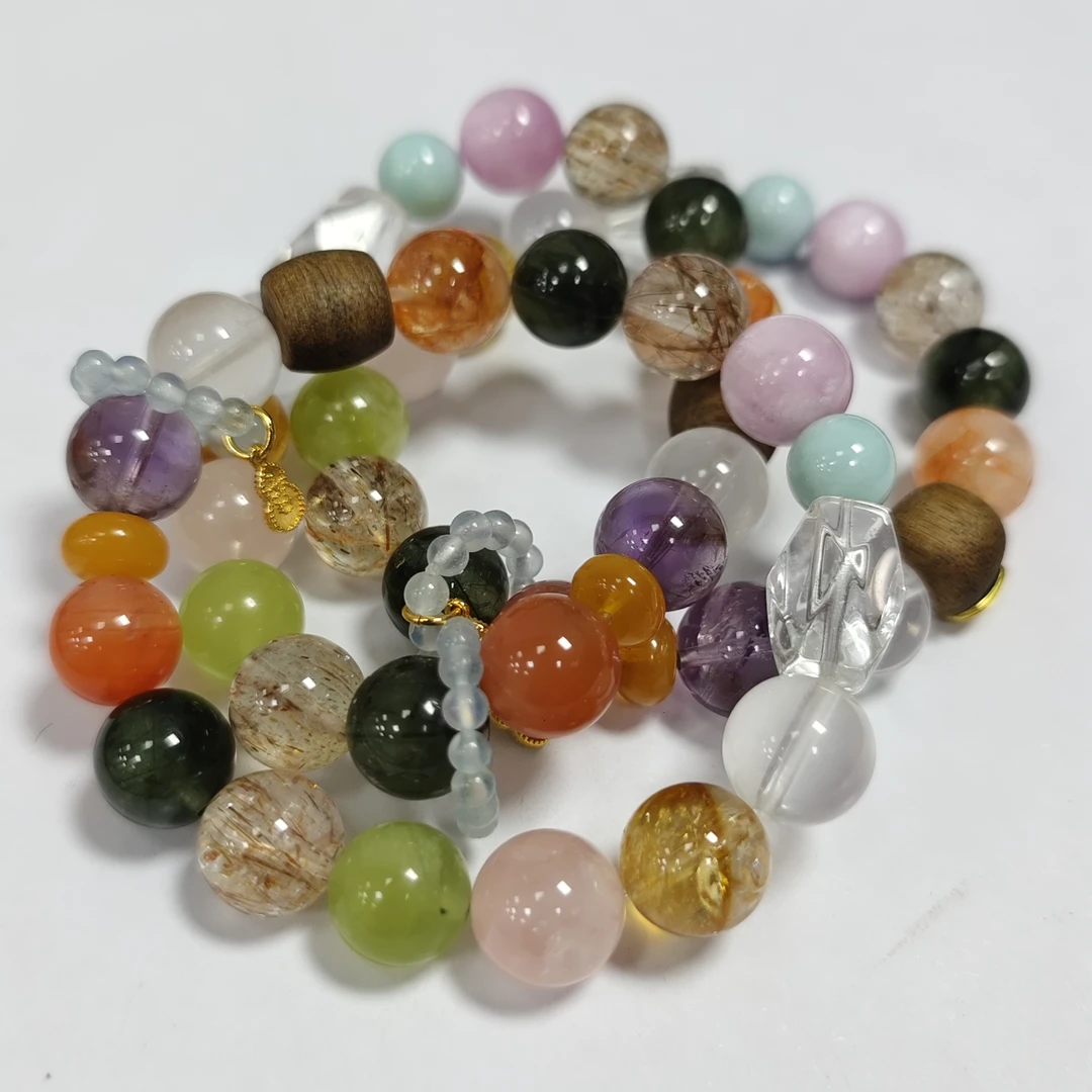 【书记甄选】天然原创水晶单圈手链 多样性发一 约11mm  3106AT