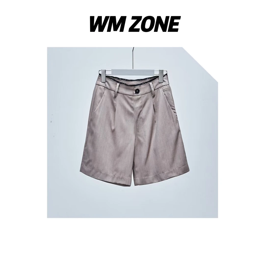 虎儿 3-3437 双腰头撞色毛边设计羊毛短裤