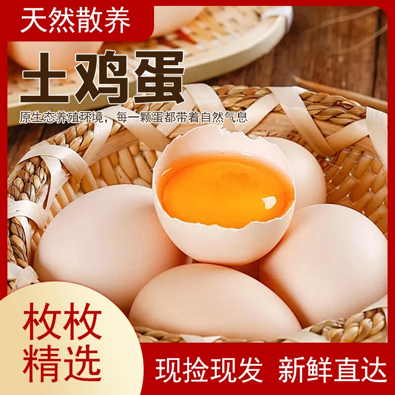 林间散养富硒土鸡蛋散养土鸡蛋农家散养丝瓜正宗农家新鲜