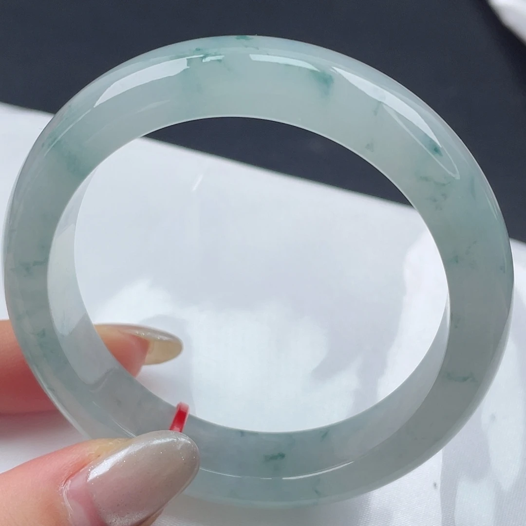 翡翠未镶嵌手镯54圈口25576