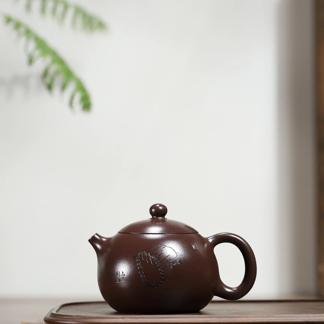 【佛手西施】330cc 泥料：极品紫茄泥（温润细腻 ）