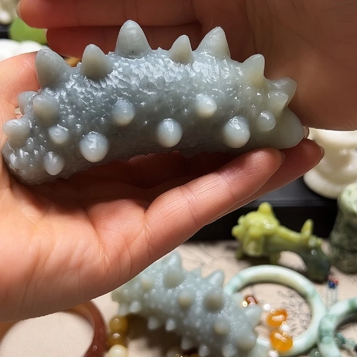 蛇纹石玉手把件未镶嵌l**u