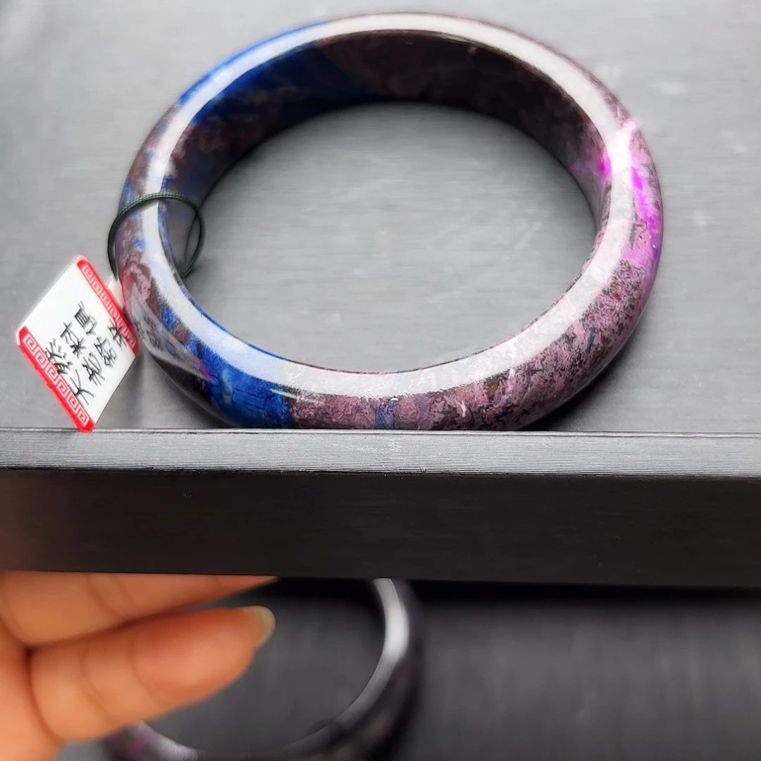 苏纪石（舒俱来）未镶嵌蓝红幻彩56圈口