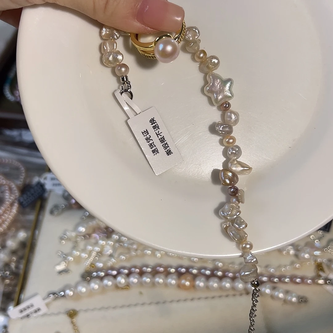 设计款珠宝首饰淡水珍珠合金