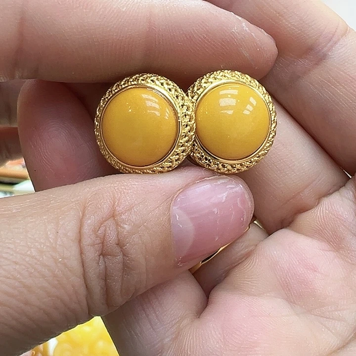 未镶嵌琥珀耳饰耳坠
