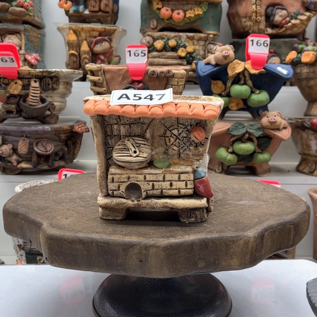 红陶花盆547粗陶