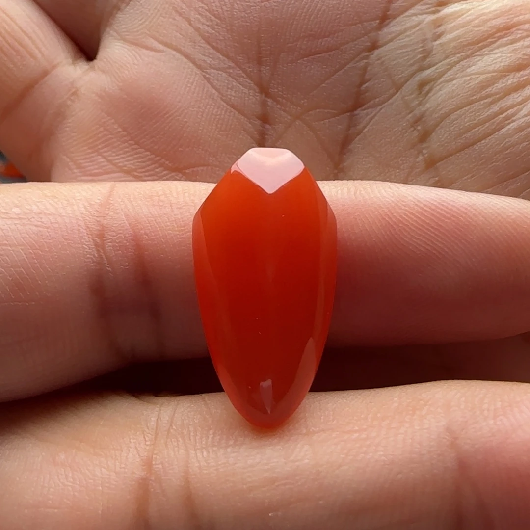 雨***淡未镶嵌随形23.4白牙南红玛瑙